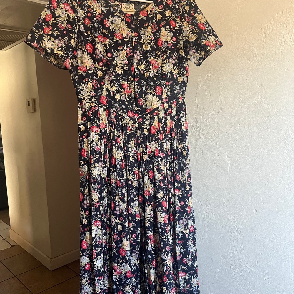 Laura Ashley Navy Floral Maxi Dress
